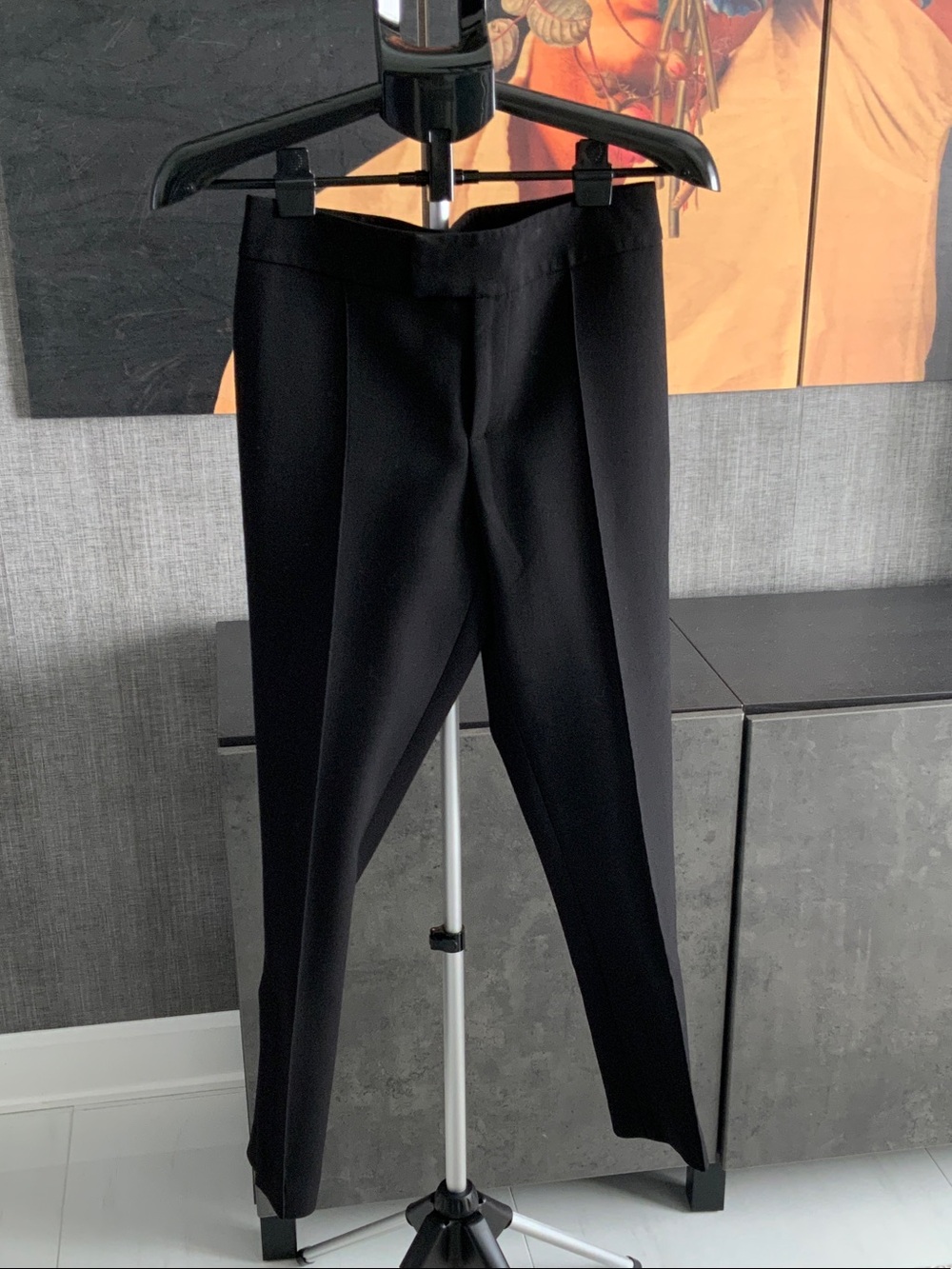 Smythe Black Pintuck Tailored Women's Dress Pants S